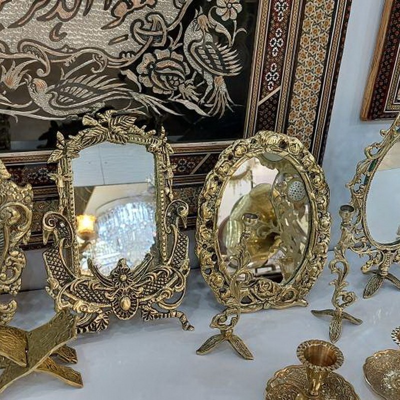 انواع آینه شمعدان هفت سین برنزی
