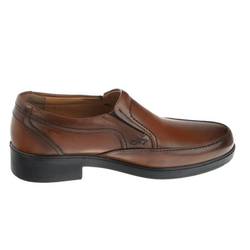کفش تمام چرم مردانه رنگ عسلی