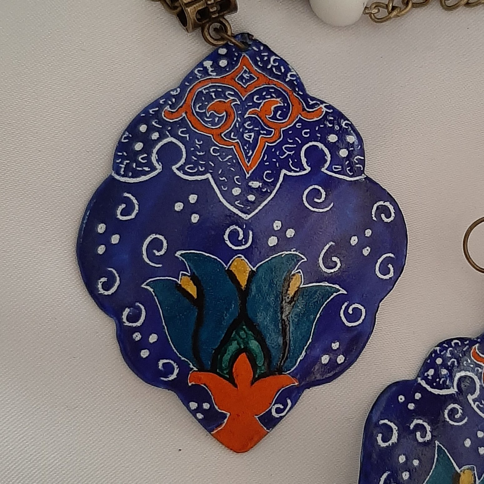 گردنبند و گوشواره لاجورد میناکاری
