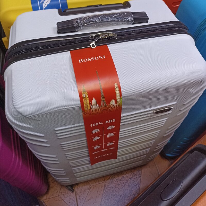 چمدان  مسافرتی چهار چرخ  دوبل خارجی  سه تیکه صد درصد ABS برند HOSSONI درجه یک نشکن قفل دار ، ساک مسافرتی 