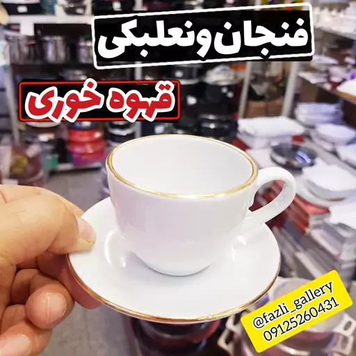 فنجان و نعلبکی قهوه خوری دانمارکی مقصود  قهوه خوری مقصود  قهوه خوری لب طلا  قهوه خوری چینی لب طلا 