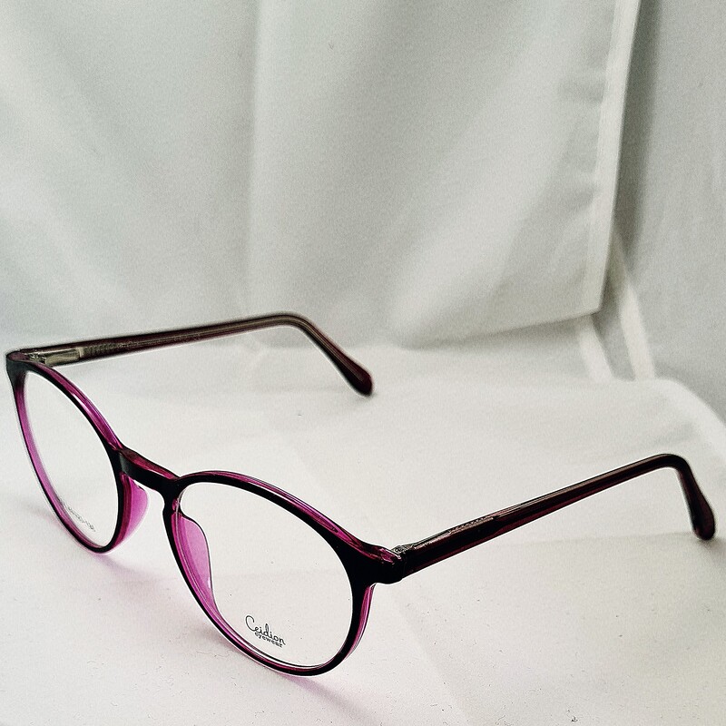 عینک طبی کائوچو زنانه دورنگ صورتی و مشکی کیفیت عالی 