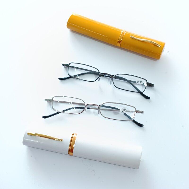 عینک طبی خودکاری کوچک با قابلیت تعویض عدسی های طبی نمره دار همراه با جلد خودکاری