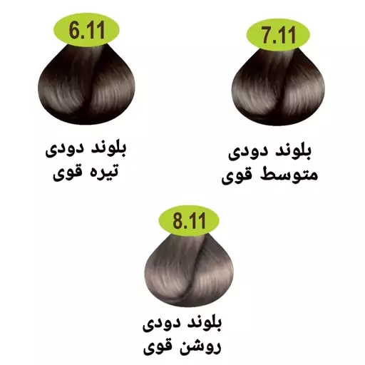 رنگ مو ماکادامیا سری دودی قوی 3 رنگ به همراه اکسیدان 6% یا 9%