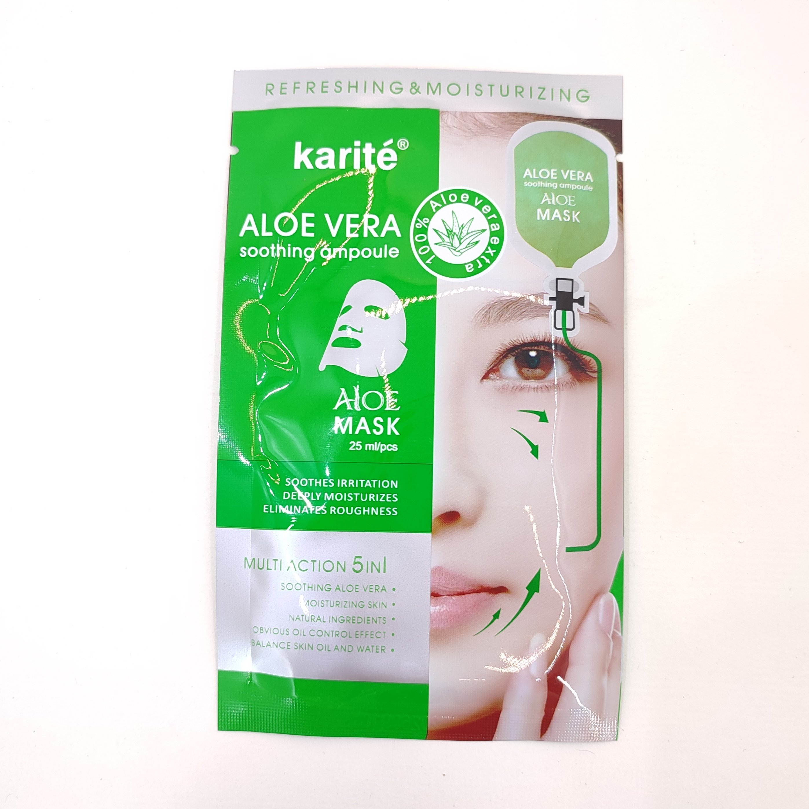 ماسک صورت ورقه ای کاریته مدل 1*5 حجم 25 میل