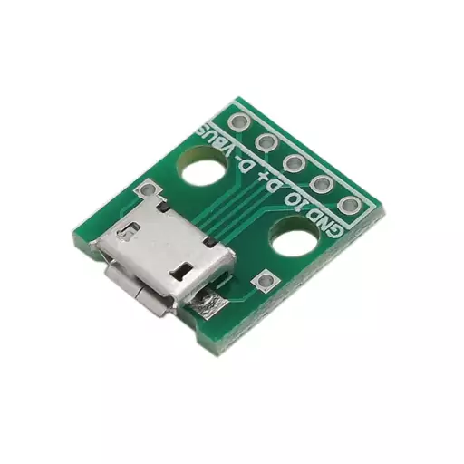 سوکت مادگی میکرو یو اس بی مدل برک اوت برد - بسته 6 عددی - micro usb breakout