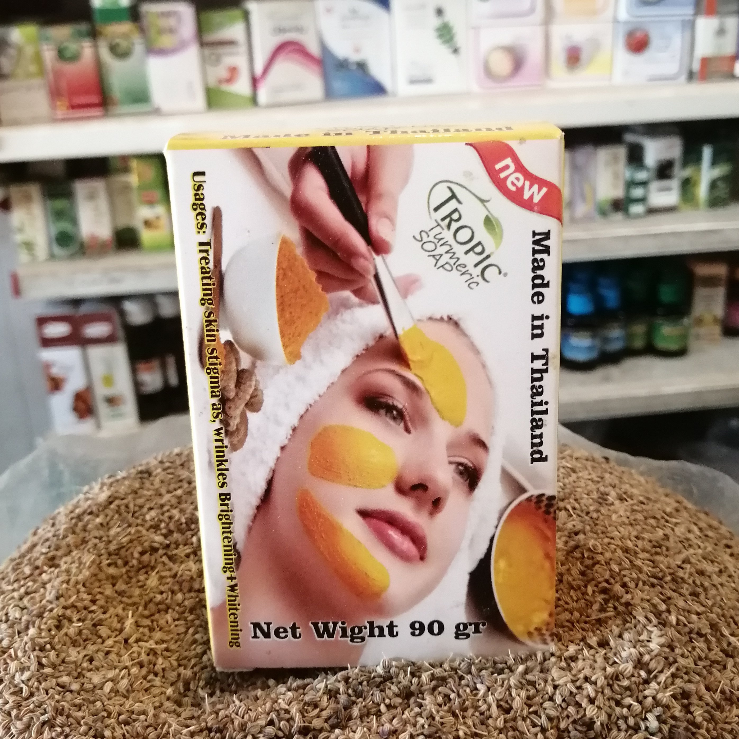 صابون زردچوبه تایلندی روشن کننده و ضدلک پوست آقای عطار
