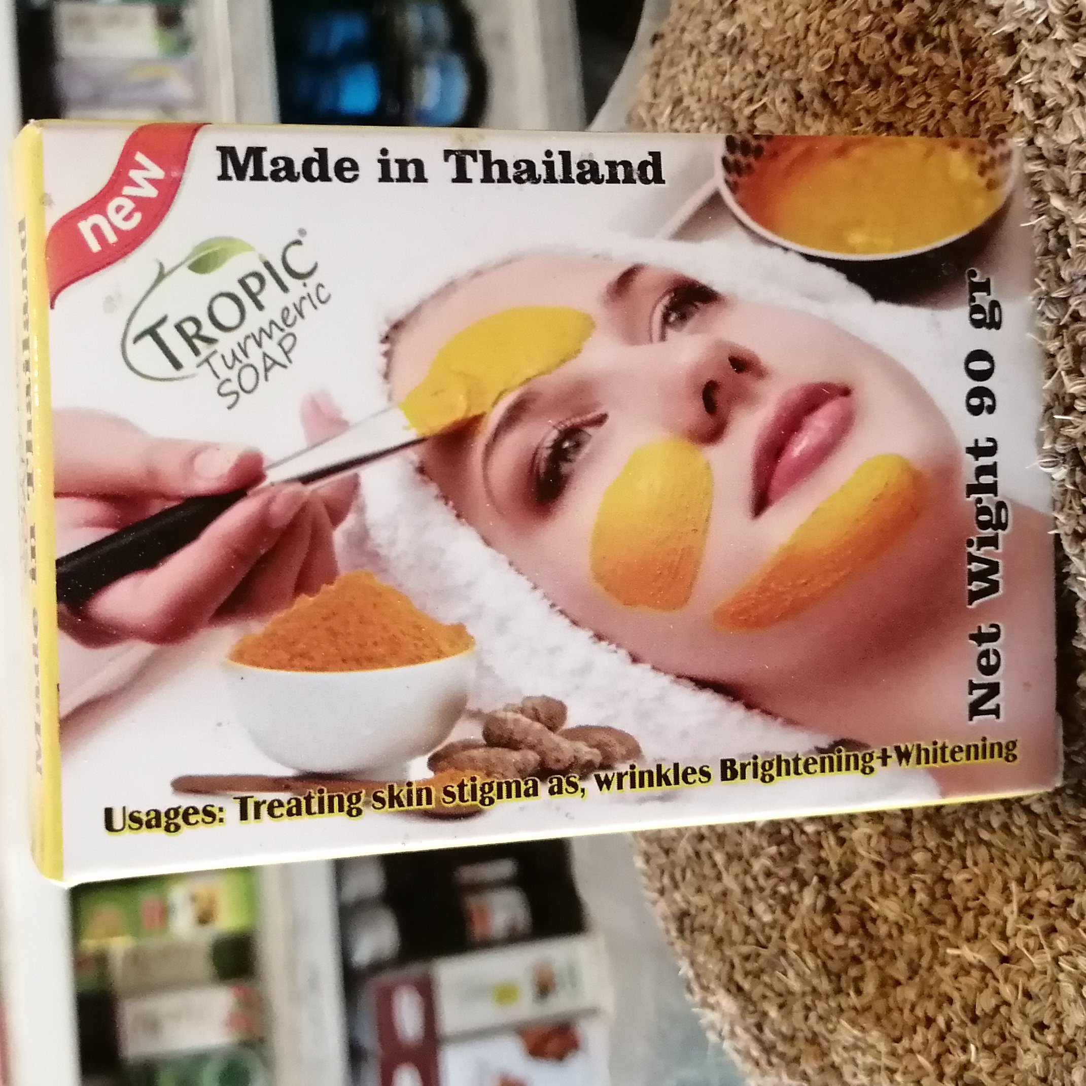 صابون زردچوبه تایلندی روشن کننده و ضدلک پوست آقای عطار
