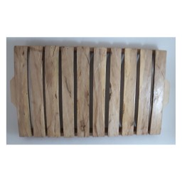 سینی چوبی از جنس چوب صنوبر طرح مشبک چوبکده بید سفید