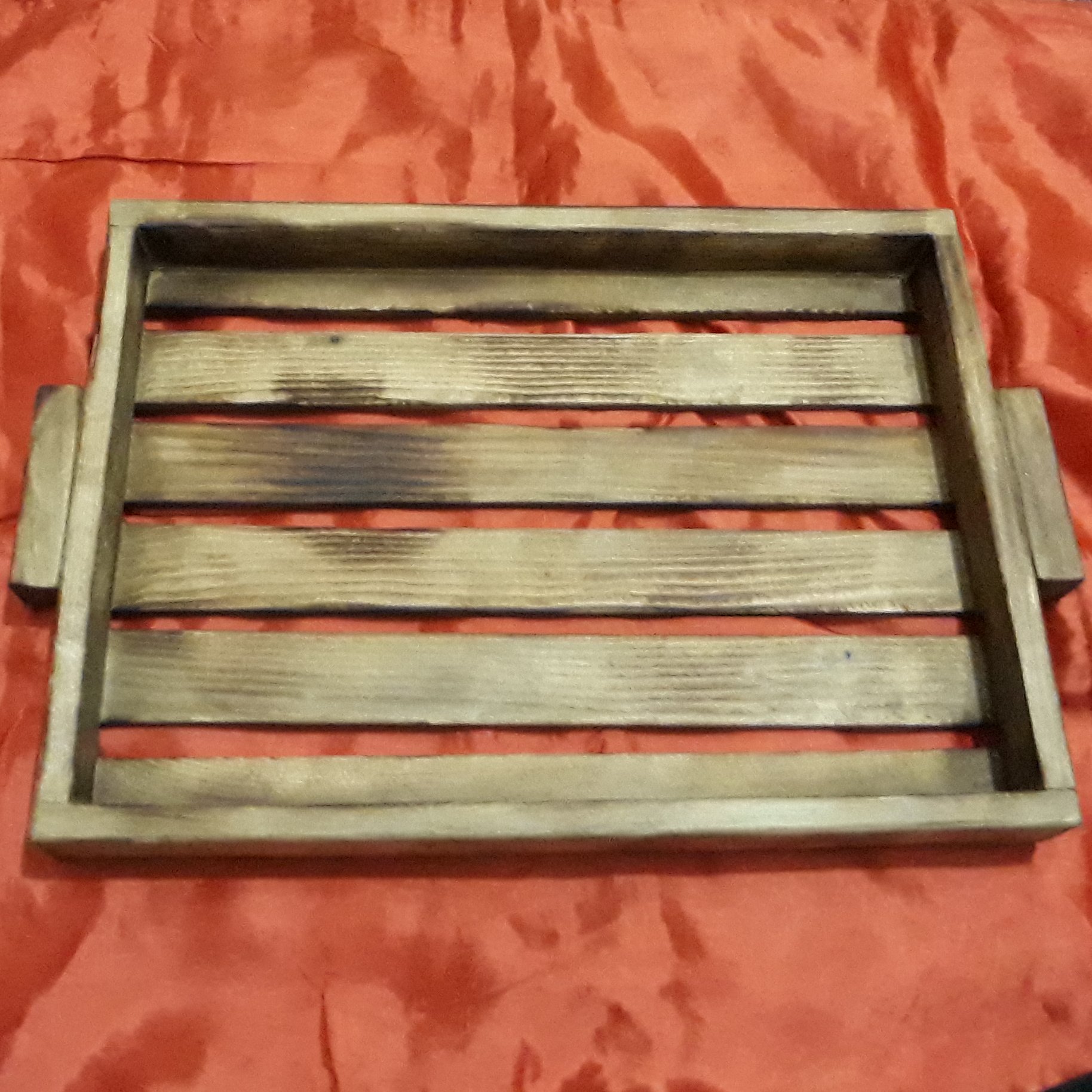 سینی چوبی سنبلاست شده ساده چوبکده بیدسفید