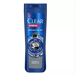 شامپو سر و بدن کلیر مردانه ضد شوره حاوی عصاره زغال کلییر 350 میل CLEAR 