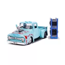 ماکت ماشین - فورد F100 پیکاپ 1956 - 1956 Ford F100 Pickup - مقیاس 1.24 برند جادا Jada - فلزی - فول بازشو + تجهیزات اضافی