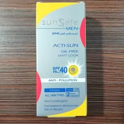 کرم ضد آفتاب بی رنگ  آقایان spf40 برند سان سیف