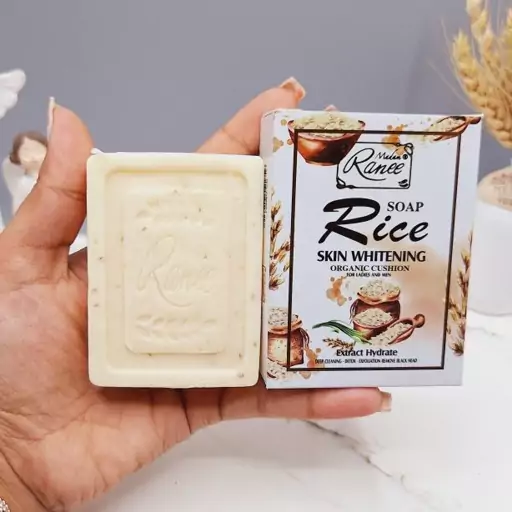 صابون سفید کننده و لایه بردار پوست برنج برند Rice