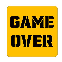 تابلو دیوارکوب مخصوص گیمر ها طرح game over استیکر دیواری دارای چسب دوطرفه