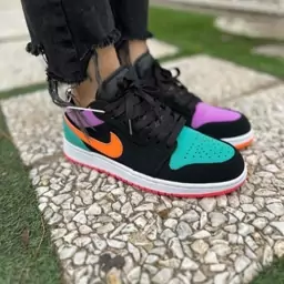 نایک ایر جردن 1 بدون ساق آبنبات رنگی Nike air jordan 1 low candy mandarin