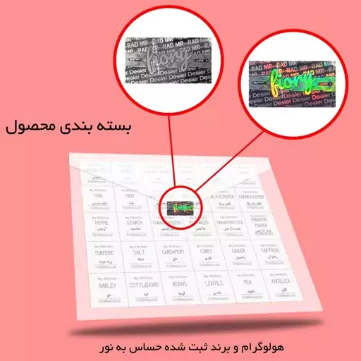 برچسب مستر راد مدل نظم دهنده ادویه کد 2189 سفید