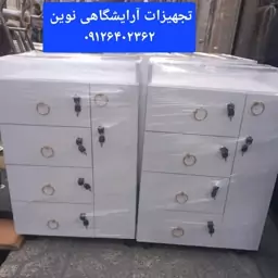 ترولی چوبی قفلدار آرایشگاهی هزینه ارسال درب منزل توسط مشتری پرداخت میشود 