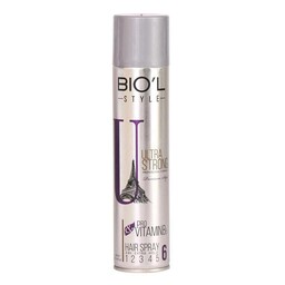 بیول اسپری موی سر الترا فوق العاده قوی بیول 250 میل  Biol Ultra strong hair spray 250 m