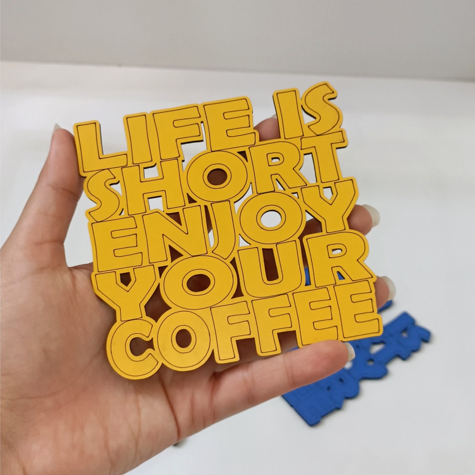 زیر لیوانی طرح Life is Short Enjoy Your Coffee