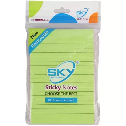 کاغذ یادداشت چسب دار رنگی Sky 14.5.10cm بسته 100 برگی