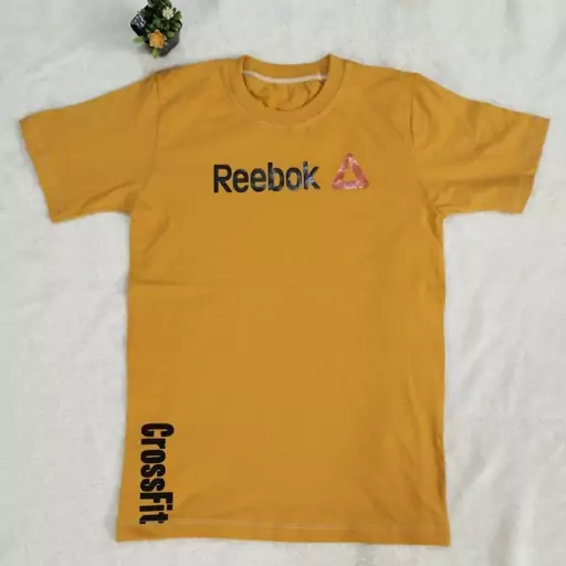 تیشرت reebok رنگ خردلی سایز 60 جنس نخ پنبه درجه یک