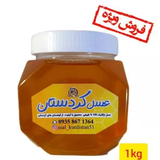   عسل طبیعی گل ختمی (خرید بدون واسطه)(یک کیلویی)