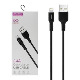 کابل تبدیل USB به MICROUSB کلومن مدل DK - 50 طول 1 متر مشکی
