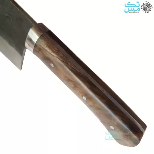 چاقوی سرآشپز مدل صربستانی( المازان Almazan knife ) دسته چوب گردو سفارشی استاد هادی(غلاف دارد)