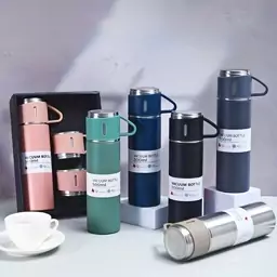 فلاسک سه کاپ سه لیوانه نیم لیتری مدل Vacuum Flask 