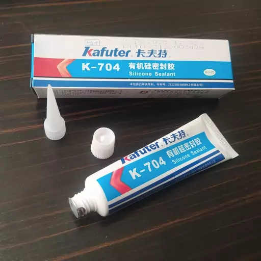 چسب سیلیکون پمادی تیوبی 45 گرمی Kafuter مدل K-704 چسب کافوتر  ساخت 04-2024 تیوپی