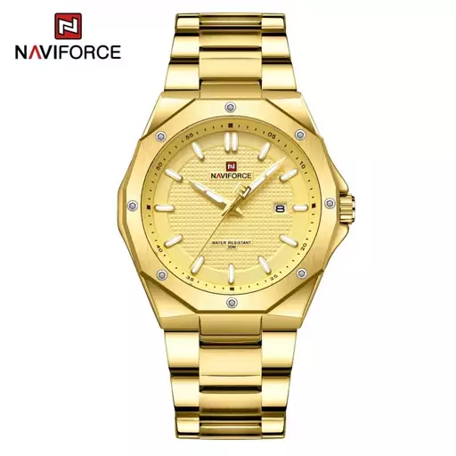 ساعت مچی مردانه استیل چرمی نیویفورس مدل Naviforce 9200