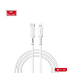 کابل شارژ سریع تایپ سی به لایتنینگ یک متری 20 وات ارلدام Earldom EC-171 Lightning cable 1.0m