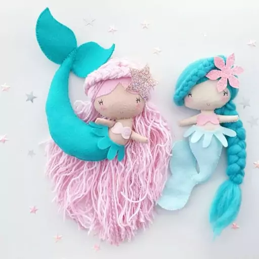 عروسک نمدی پری دریایی مدل Mermaid