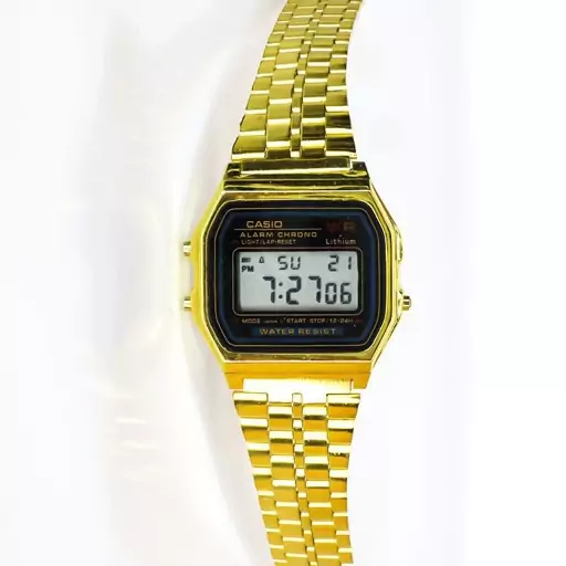 ساعت مچی دیجیتال کاسیو CASIO A159W طلایی ژاپنی قدیمی