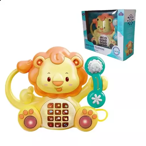 اسباب بازی تلفن موزیکال طرح شیر Baby Music Telephone