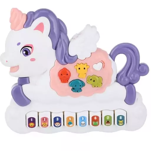 اسباب بازی ارگ آموزشی موزیکال طرح اسب تک شاخ Pony Piano Toy