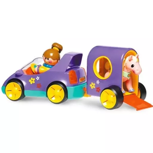 اسباب بازی ماشین یدک کش دختر تولو مدل 89911 Tolo Pony Trailer- Pastel Colours