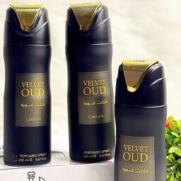 اسپری فلفت عود velvet oud لطافه 200 میل اصل امارات 