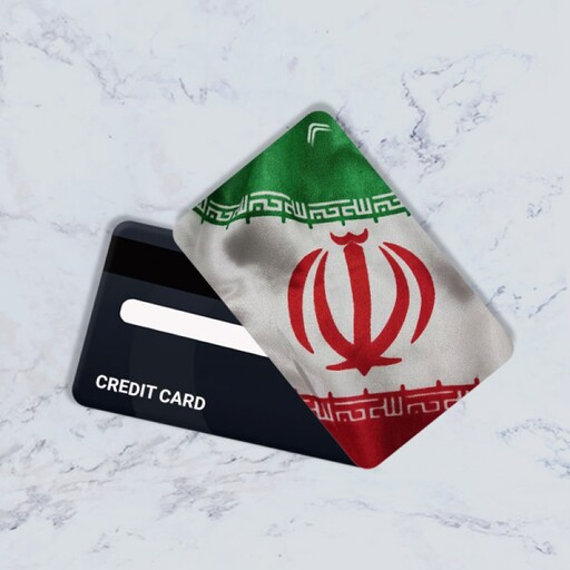 استیکر کارت بانکی مدل پرچم ایران کد CAD751-K