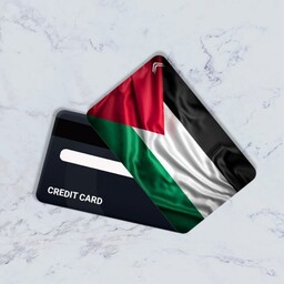 استیکر کارت بانکی مدل پرچم فلسطین کد CAD750-K