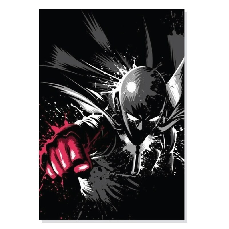 خرید و قیمت تابلو شاسی طرح انیمه مرد یک مشتی سایتاما مدل M0248 از