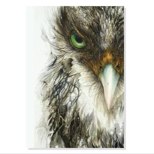 تابلو شاسی طرح نقاشی چهره عقاب Eagle Art مدل M0339