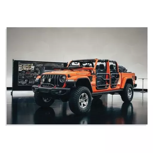 تابلو شاسی طرح ماشین جیپ گلادیاتور گراویتی - Jeep Gladiator Gravity مدل NV0662