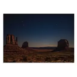 تابلو شاسی طرح آسمان ستاره دار سحرا و بیابان Desert Starry Night مدل NV0790