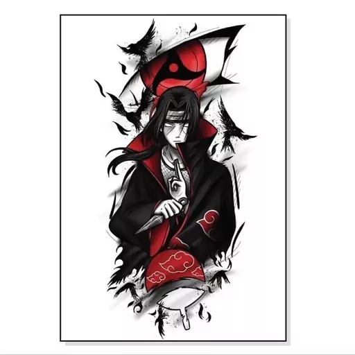 تابلو شاسی طرح انیمه ناروتو اوچیها ایتاچی شارینگان Naruto Anime Uchiha Itachi