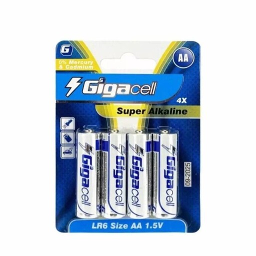 باتری چهارتایی قلمی Gigacell Super Alkaline LR6 1.5V AA GIGACELL SUPER ALKALINE LR6 1.5V AA BATTERY 4 OF PACK