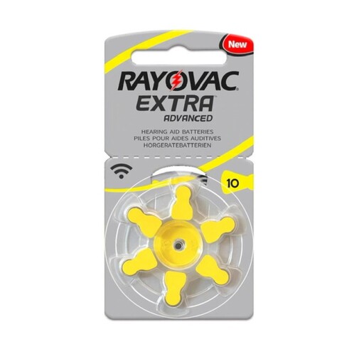 باتری سمعک ریوواک شماره 10 بسته 6 عددی ا Rayovac Size 10 Hearing Aid 6 in Pack Coin Cell Battery