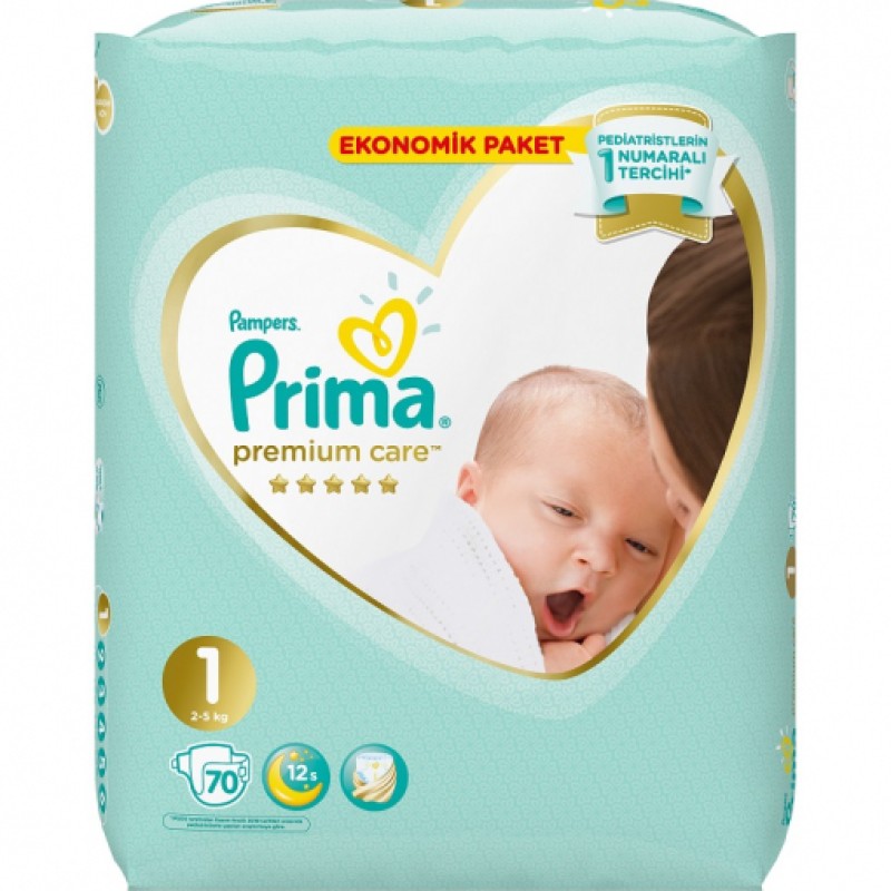 پوشک پریما پمپرز ضد حساسیت لهستانی سایز 1 prima pampers تعداد 70 تایی