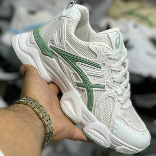 کتونی آسیکس زنانه دخترانه کفش ونس اسپرت اسپورت اسیکس ASICS لژدار لژ دار مشکی سفید شیک کرم کرمی بندی رانینگ سبک راحتی هشت